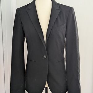 Pink Tartan Elegant Black Blazer